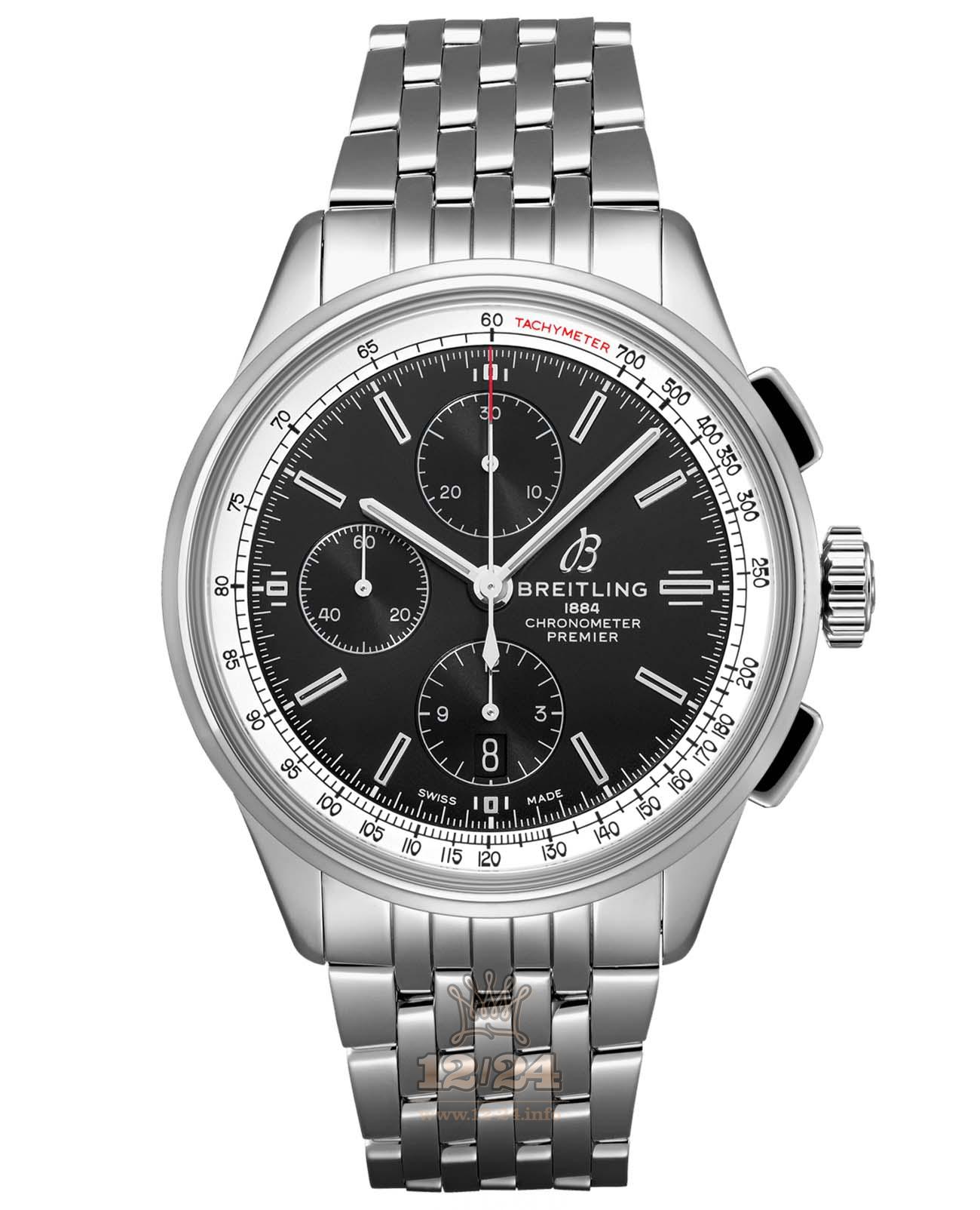 Breitling Premier Watch A13315351B1A1 42 mm Stainless steel Case Black Dial