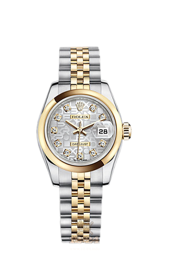 Rolex Lady-Datejust Watch 179163-0122 26 mm Steel / Yellow gold Case Silver Dial