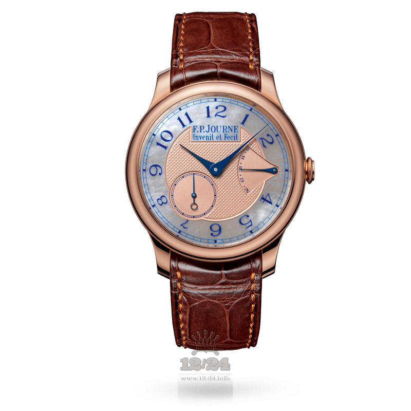 F.P.Journe Boutique Watch chronometre souverain nacre 40 mm Pink gold Case Pink Dark blue Dial