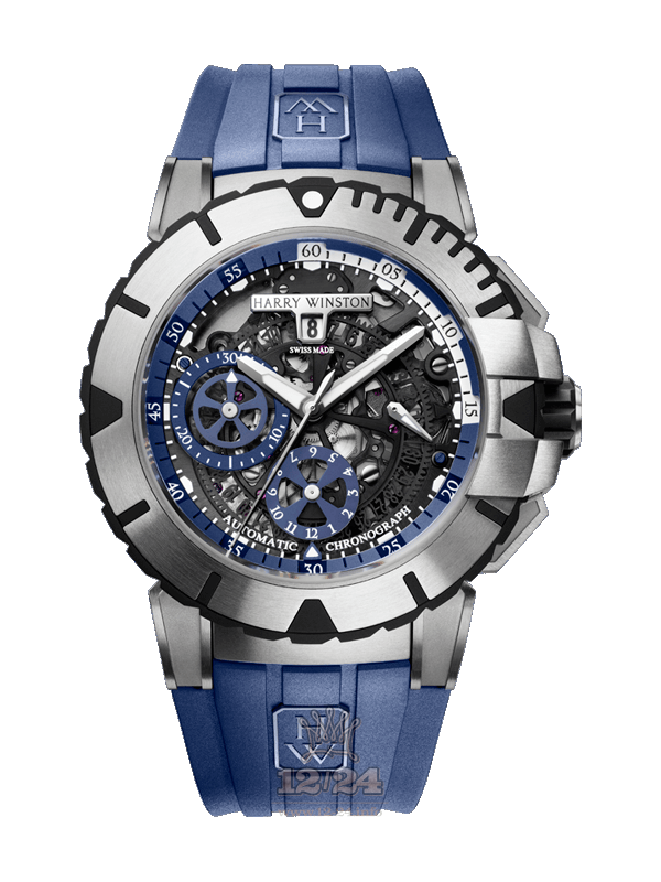 Harry Winston The Ocean Collection Watch OCSACH44ZZ007 44 mm Black Dark blue Dial
