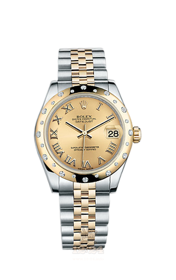 Rolex Lady-Datejust Watch 178343-0016 31 mm Steel / Yellow gold Case Golden Dial