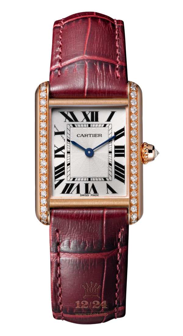 Cartier Tank Watch WJTA0010 22 mm Pink gold Case Silver Dial