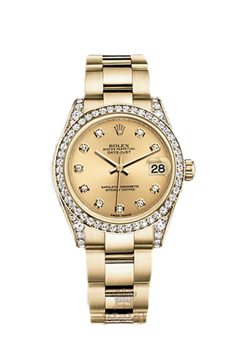 Rolex Datejust Watch 178158-0048 31 mm Yellow gold Case Golden Dial