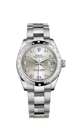 Rolex Lady-Datejust Watch 178344-0032 31 mm Steel / White gold Case Silver Dial