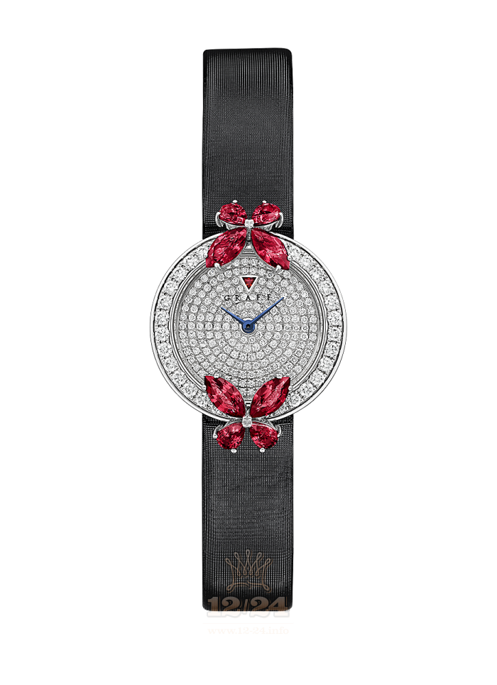 Graff Butterfly Watch BF26IIWDGRL White gold Case Silver Dial