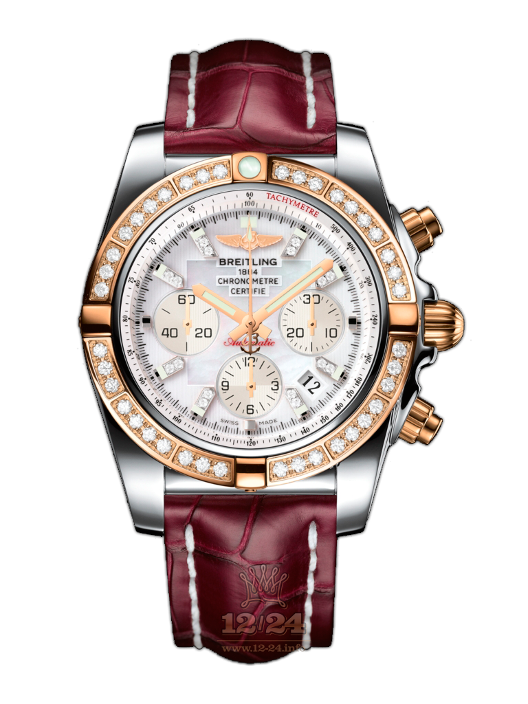 Breitling Chronomat Watch CB011053/A698/735P/A20BA.1 44 mm Steel / Pink gold Case White Dial