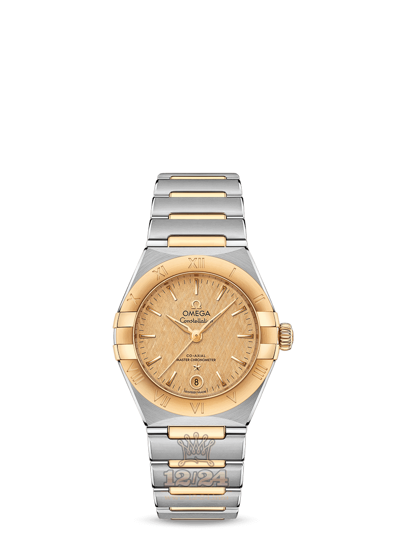 Omega Constellation Watch 131.20.29.20.08.001 29 mm Steel / Yellow gold Case Golden Dial