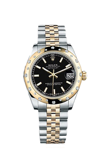 Rolex Datejust Watch 178343-0031 31 mm Steel / Yellow gold Case Black Dial