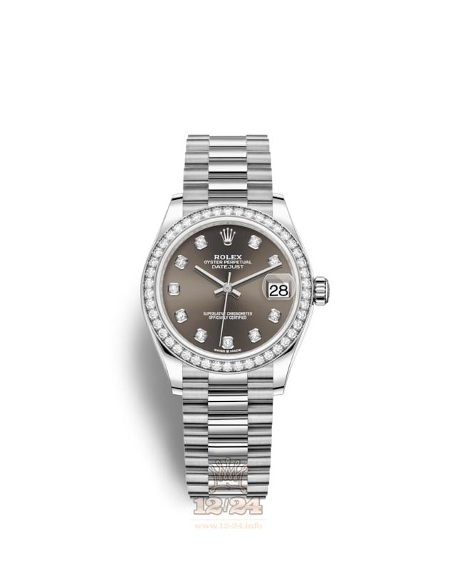 Rolex Datejust Watch 278289rbr-0006 31 mm White gold Case Brown (chocolate) Dial