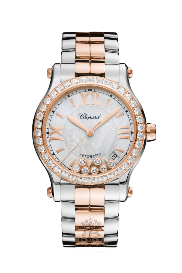 Chopard Happy Diamonds Watch 278559-6007 36 mm Steel / Pink gold Case White Dial