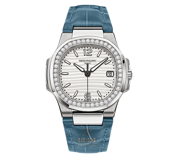 Patek Philippe Nautilus Watch 7010G-011 32 mm White gold Case White Silver Dial