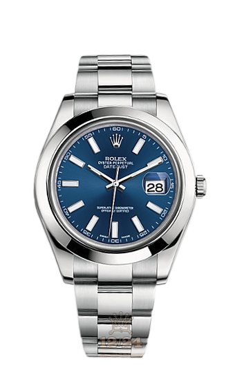 Rolex Datejust Watch 116300-0005 41 mm Stainless steel Case Dark blue Dial