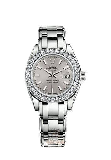 Rolex Pearlmaster Watch 80299-0085 29 mm White gold Case Silver Dial