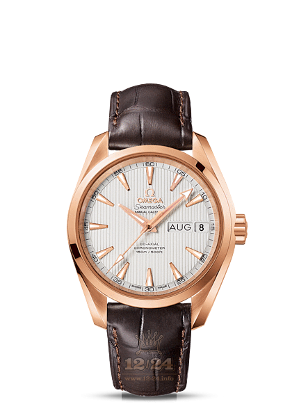 Omega Aqua Terra 150 M Watch 231.53.39.22.02.001 38 mm Pink gold Case Silver Dial