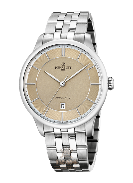 Perrelet First Class Watch A1073/A 42 mm Stainless steel Case Golden Dial