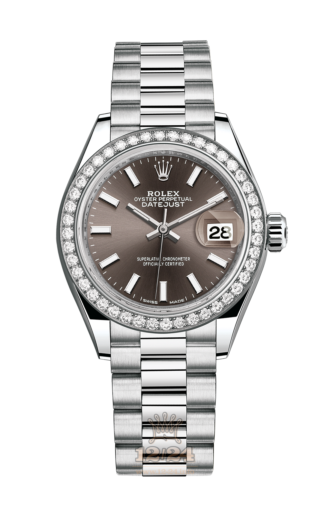 Rolex Datejust Watch 279136rbr-0009 28 mm Platinum Case Brown (chocolate) Dial