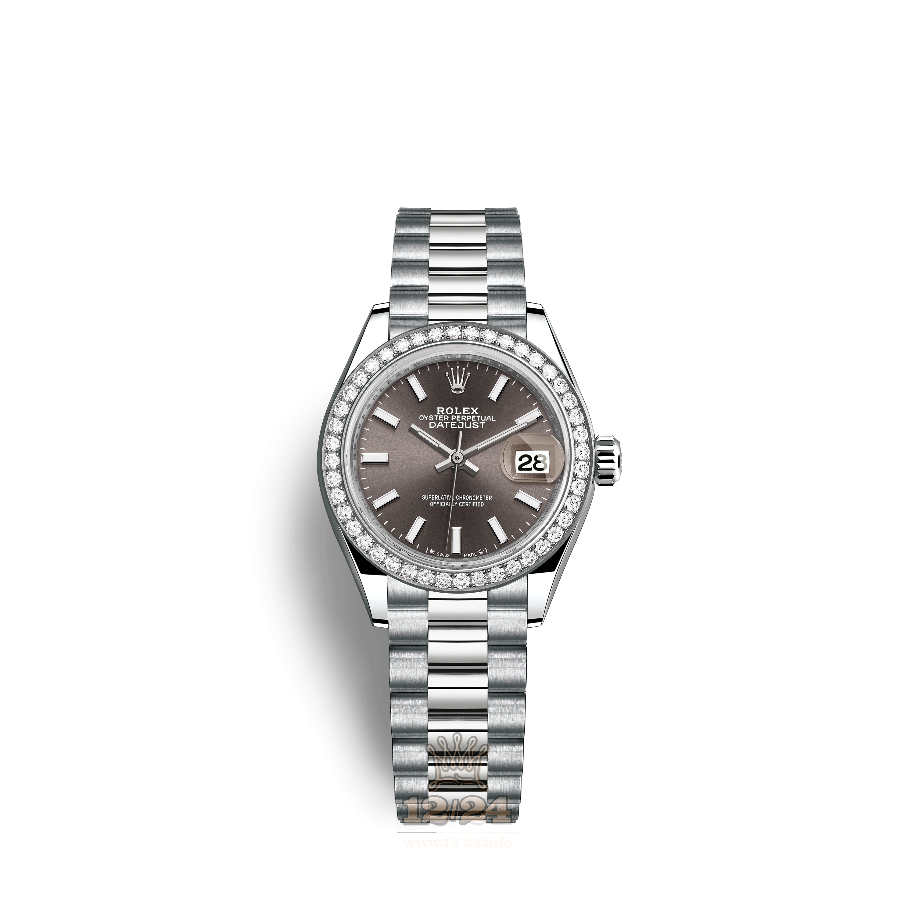 Rolex Lady-Datejust Watch 279139rbr-0009 28 mm White gold Case Gray Dial