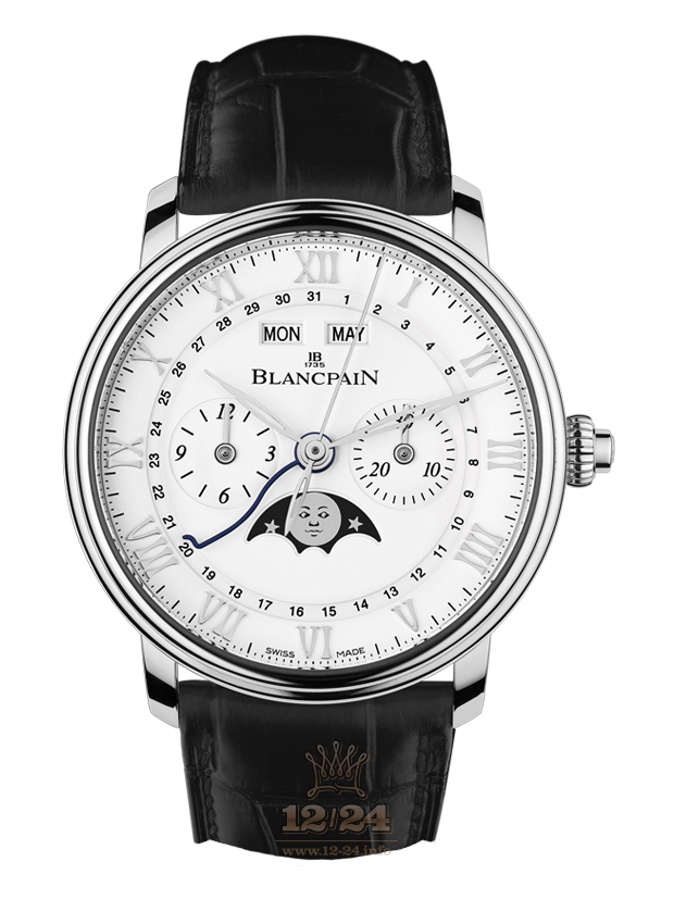 Blancpain Villeret Watch 6685-1127-55B 40 mm Stainless steel Case White Dial