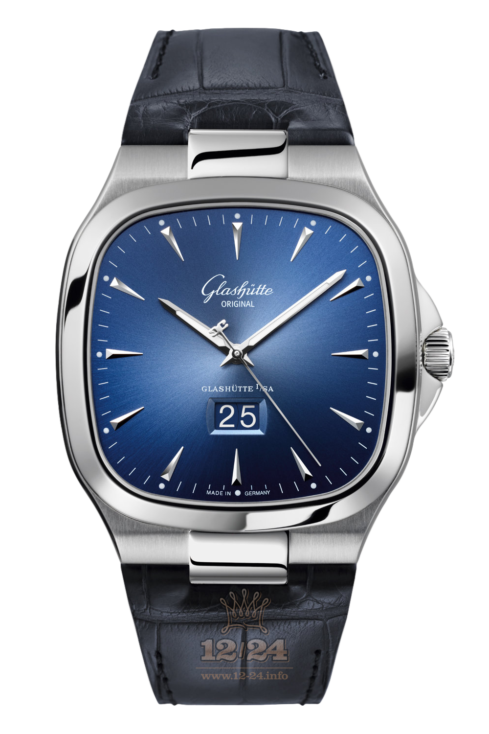 Glashutte Vintage Watch 2-39-47-13-12-50 40 mm Stainless steel Case Dark blue Dial