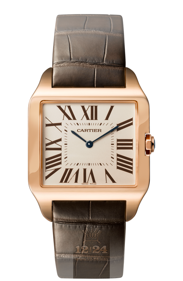 Cartier Santos de Cartier Watch W2006951 45 mm Pink gold Case White Gray Dial