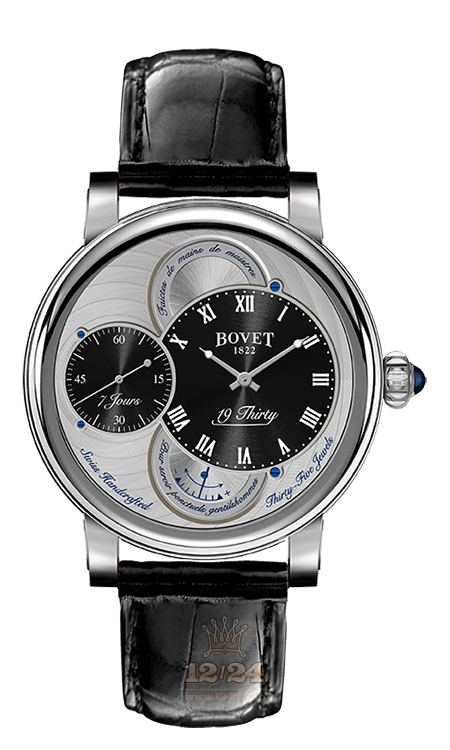 Bovet 19Thirty Watch RNTS0008 42 mm Stainless steel Case Black Gray Dial