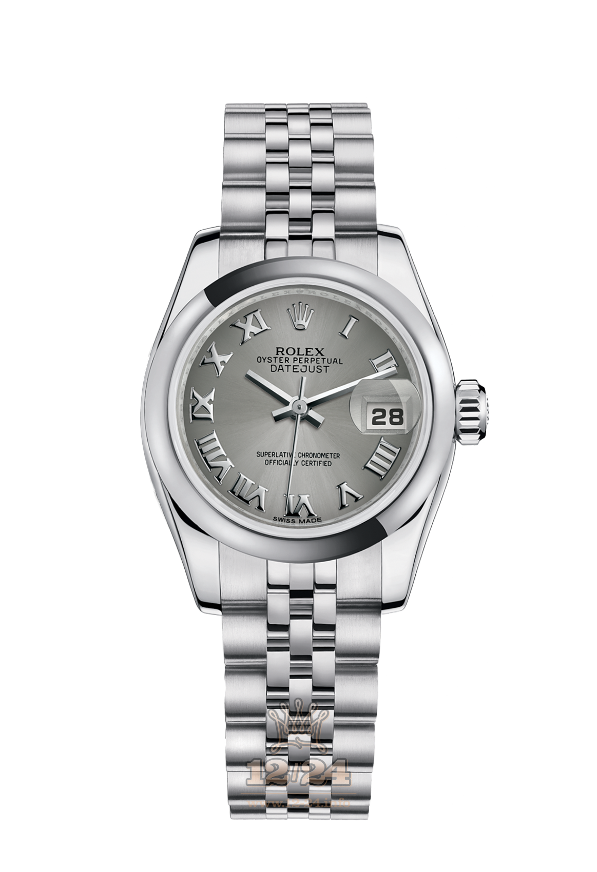 Rolex Lady-Datejust Watch 179160-0036 26 mm Stainless steel Case Gray Dial