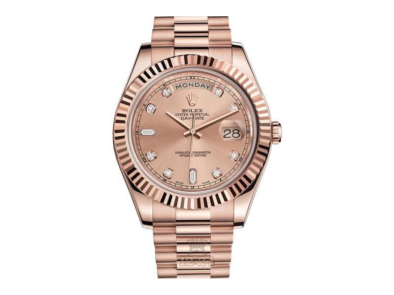 Rolex Day-Date II Watch 218235-0008 41 mm Pink gold Case Pink Dial