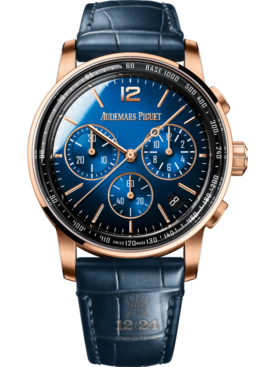 Audemars Piguet Code 11.59 Watch 26393OR.OO.A028CR.01 41 mm Pink gold Case Dark blue Dial