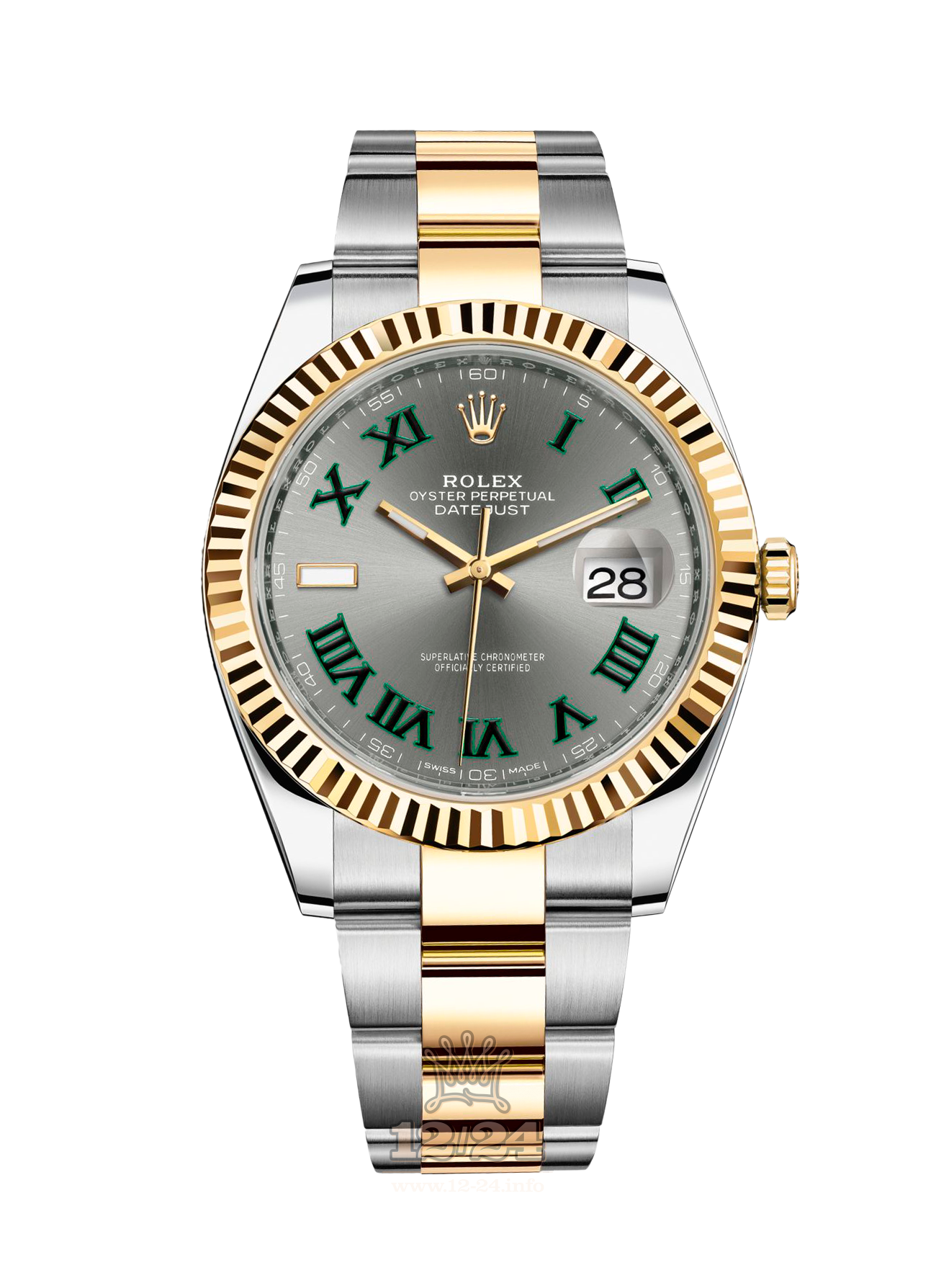 Rolex Datejust Watch 126333-0019 41 mm Steel / Yellow gold Case Gray Dial