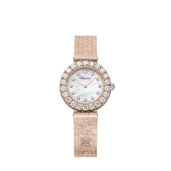 Chopard L Heure du Diamant Watch 10A178-5106 26 mm Pink gold Case White Dial