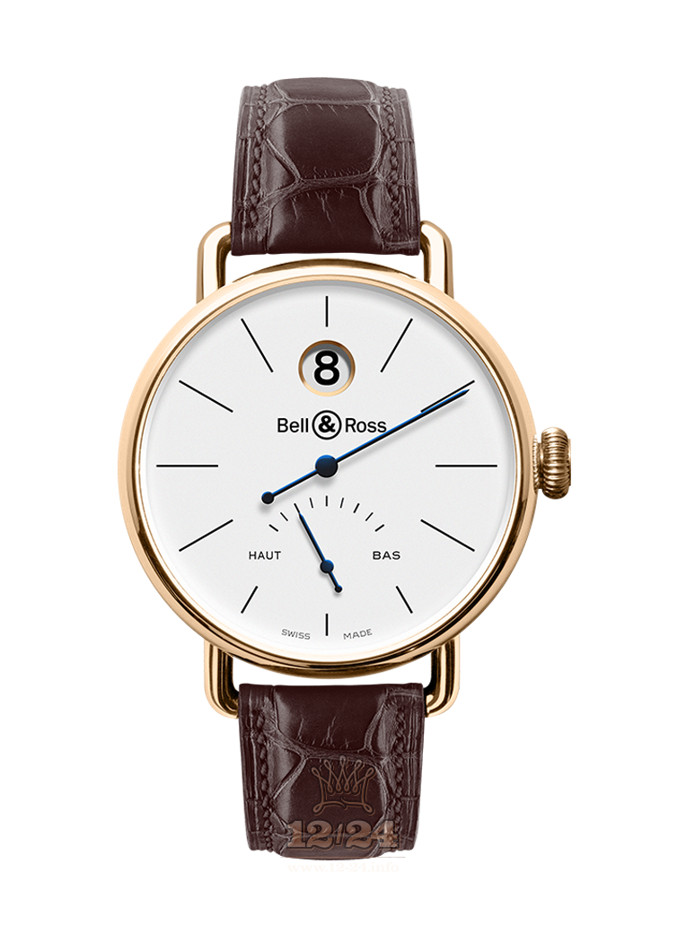 Bell & Ross Vintage Watch BRWW1-JH-PG/SCR 42 mm Pink gold Case White Dial