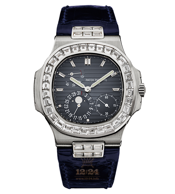 Patek Philippe Nautilus Watch 5724G-001 40 mm White gold Case Black Dark blue Dial