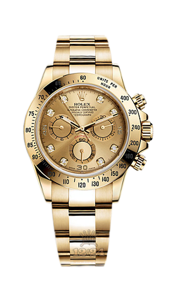 Rolex Cosmograph Daytona Watch 116528-0033 40 mm Yellow gold Case Golden Dial