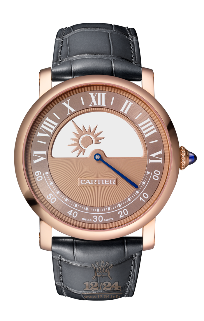 Cartier Rotonde de Cartier Watch WHRO0042 40 mm Pink gold Case White Brown (chocolate) Dial