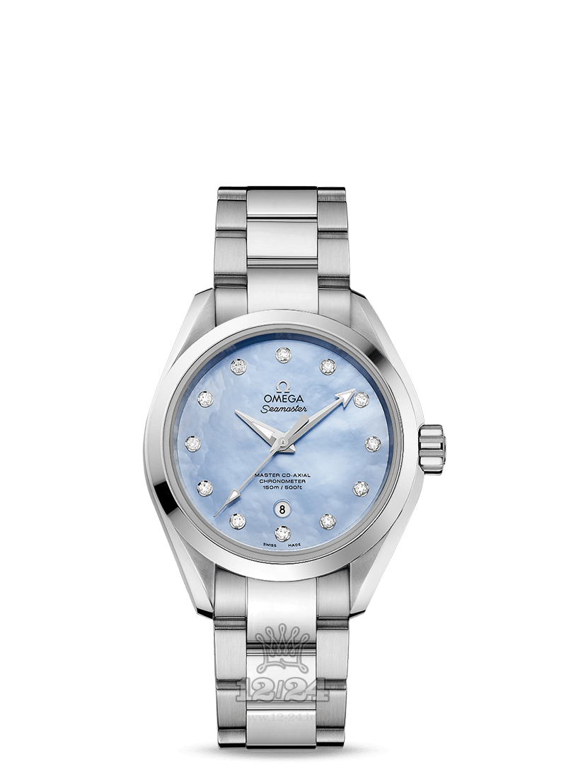 Omega Aqua Terra 150 M Watch 231.10.34.20.57.002 34 mm Stainless steel Case Dark blue Dial