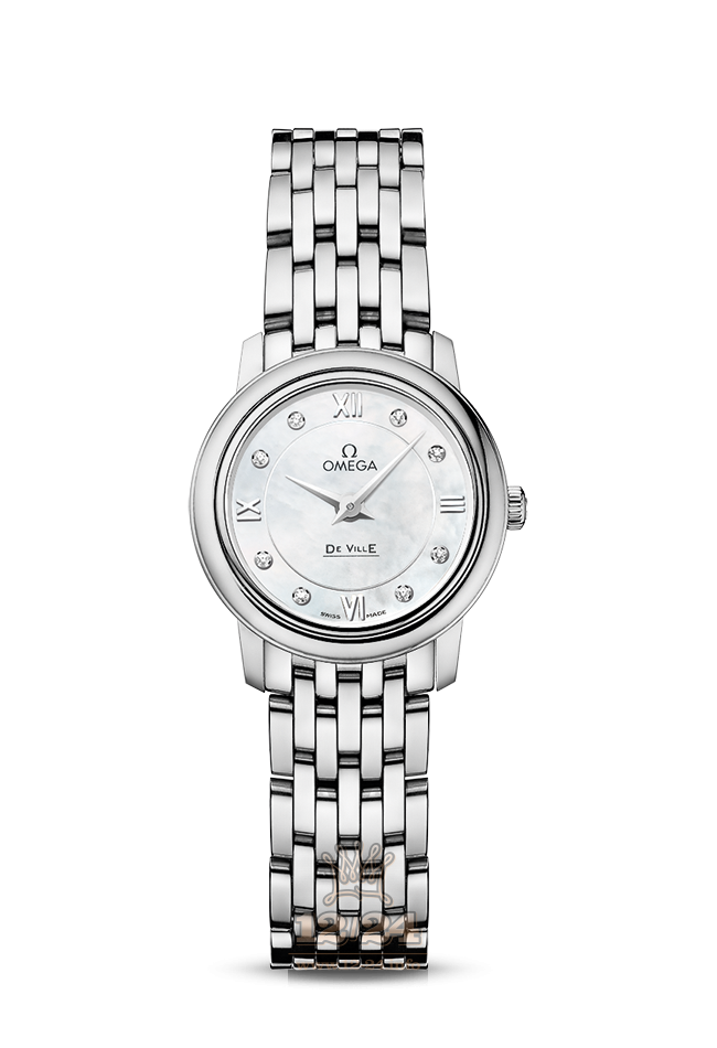 Omega Prestige Watch 424.10.24.60.55.001 24 mm Stainless steel Case White Dial
