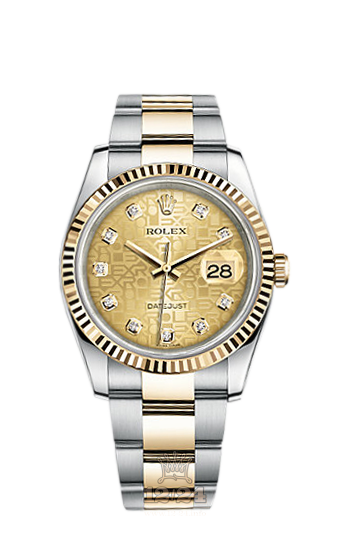 Rolex Datejust Watch 116233-0192 36 mm Steel / Yellow gold Case Golden Dial