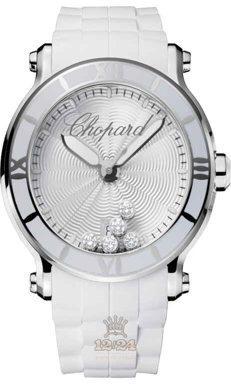 Chopard Happy Diamonds Watch 288525-3002 42 mm Stainless steel Case Silver Dial