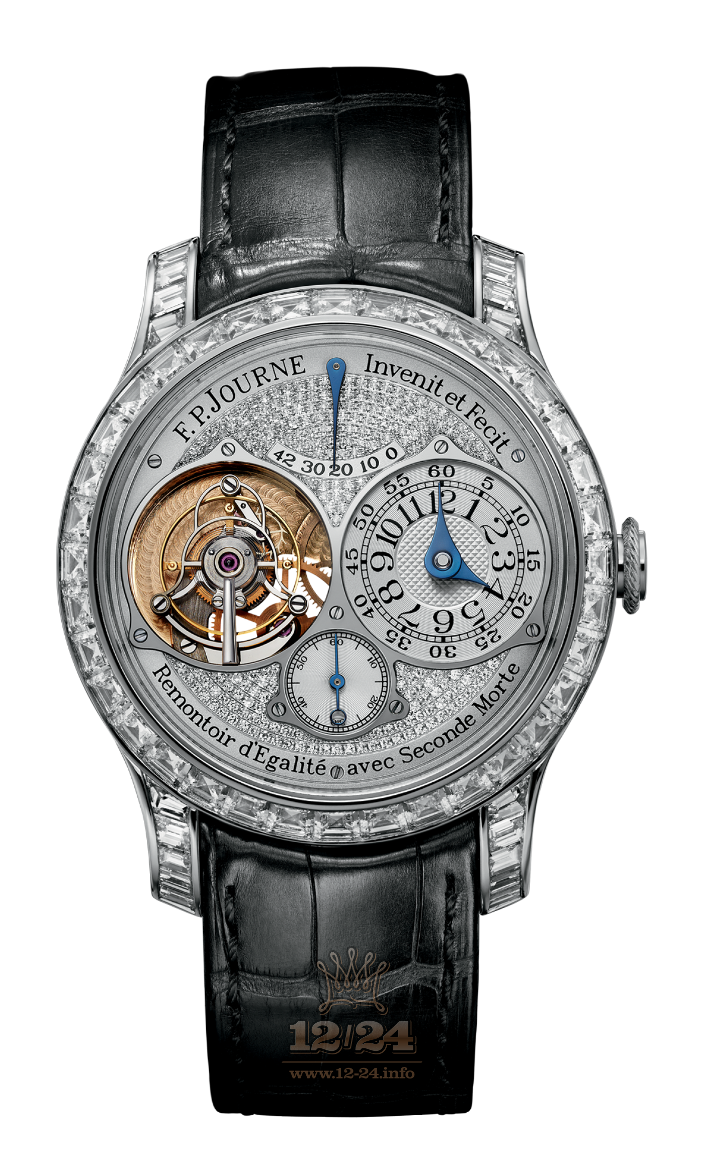 F.P.Journe Jewellery Collection Watch FPJ-Co-Jewellery-TourbillonSouv-AL-CuirPl 40 mm Platinum Case Silver Dial