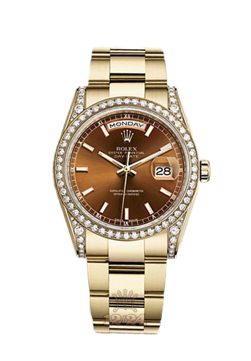 Rolex Day-Date Watch 118388-0194 36 mm Yellow gold Case Brown (chocolate) Dial