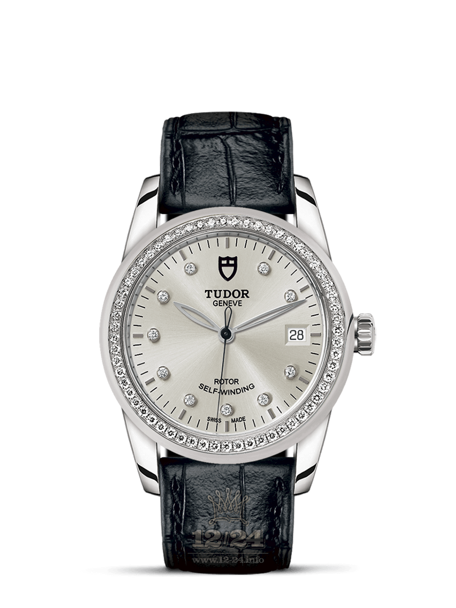 Tudor Glamour Watch M55020-0058 36 mm Stainless steel Case Silver Dial