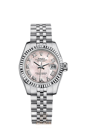 Rolex Lady-Datejust Watch 179174-0026 26 mm Steel / White gold Case Pink Dial