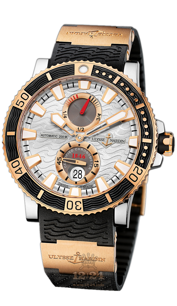 Ulysse Nardin Marine Watch 265-90-3/91 45 mm Pink gold Titanium Case Silver Dial