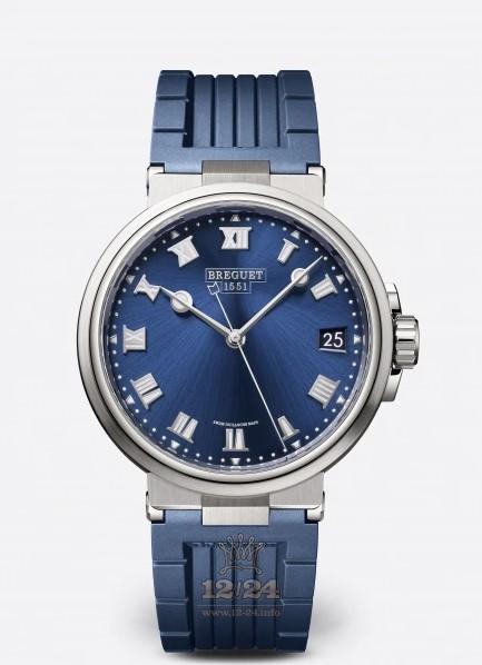 Breguet Marine Watch 5517TI/Y1/5ZU 40 mm Titanium Case Dark blue Dial