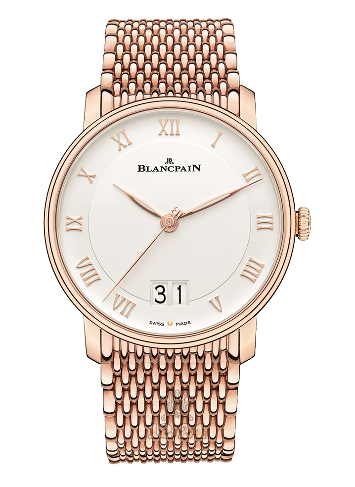 Blancpain Villeret Watch 6669-3642-MMB 40 mm Red gold Case White Dial