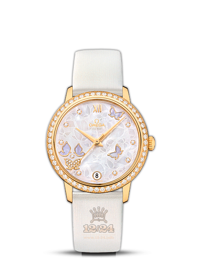 Omega Prestige Watch 424.57.33.20.55.003 33 mm Yellow gold Case White Dial