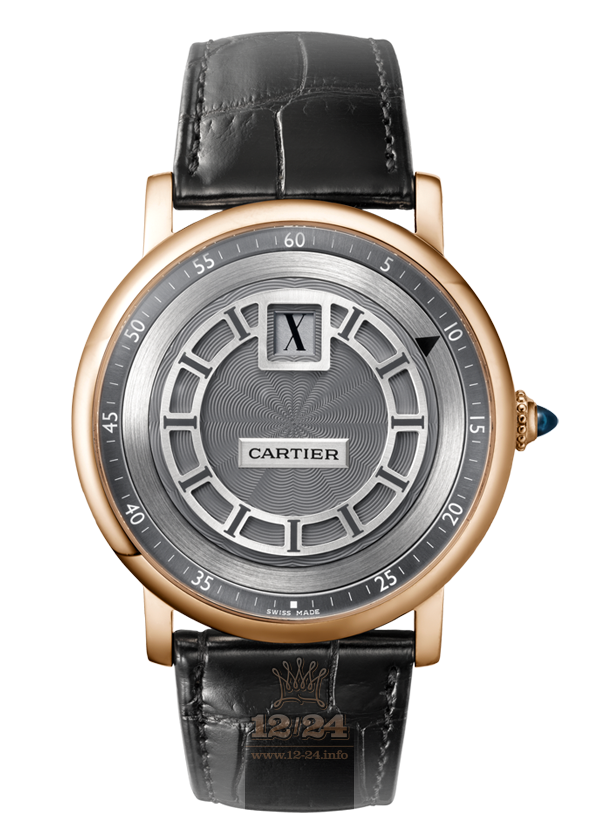Cartier Rotonde de Cartier Watch W1553751 42 mm Pink gold Case Gray Silver Dial