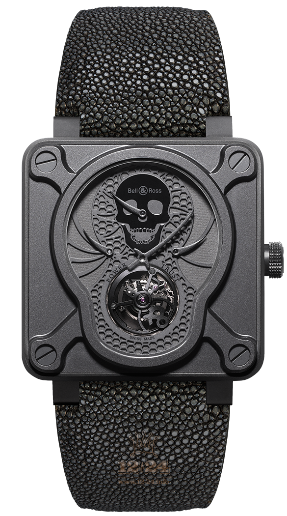Bell & Ross Instruments Watch BR01-TOURB-AIRBORN 46 mm Titanium DLC coating Case Black Dial