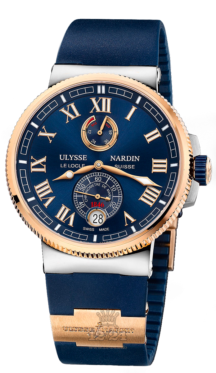 Ulysse Nardin Marine Watch 1185-126-3/43-BQ 43 mm Steel / Yellow gold Case Blue Dial