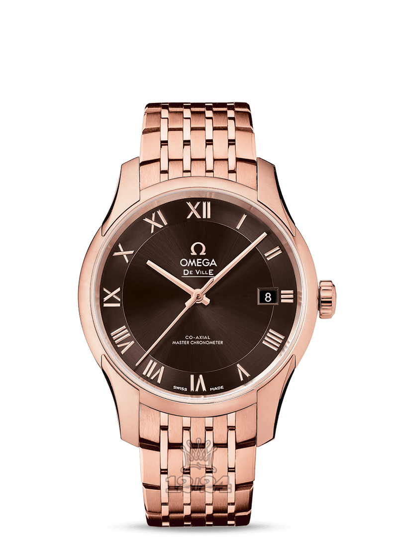 Omega Hour Vision Watch 433.50.41.21.13.001 41 mm Pink gold Case Brown (chocolate) Dial